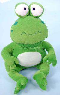 Le Top GREEN FROG 10.5" Plush Lovey
